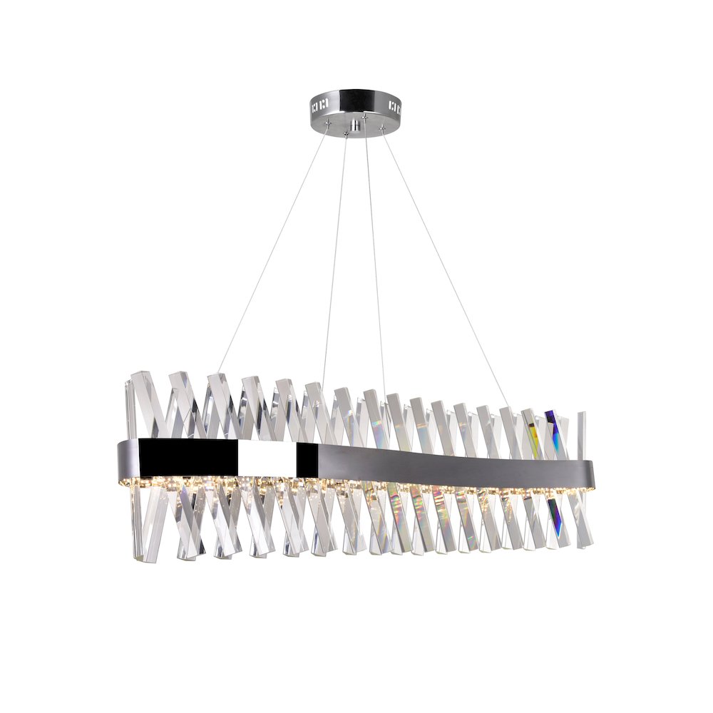 Glace LED Chandelier With Chrome Finish. Picture 1