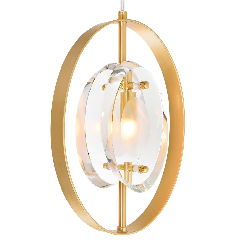 Iris 6 Light Pendant With Sun Gold Finish. Picture 3