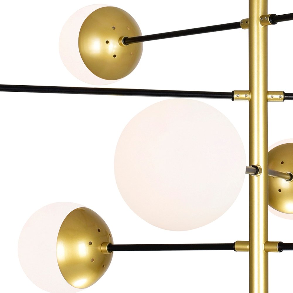Compass 10 Light Chandelier With Medallion Gold Finish. Picture 4