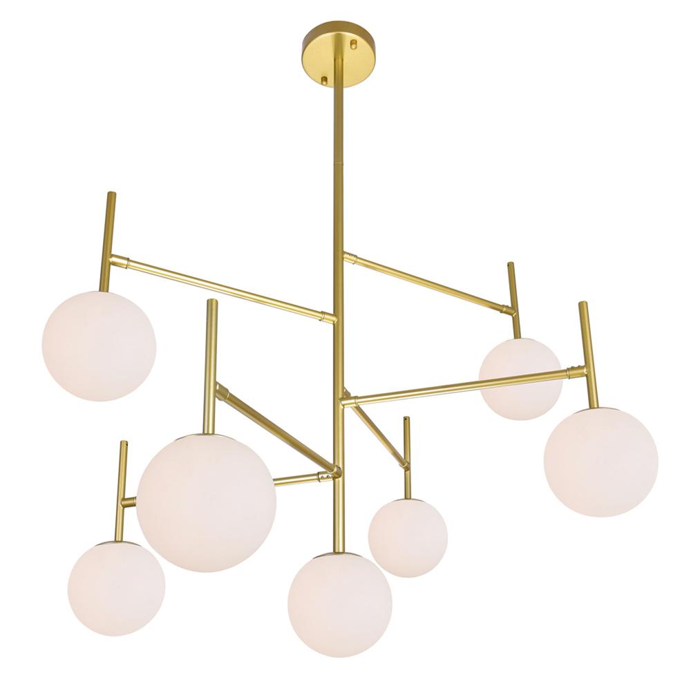 Tourch 7 Light Chandelier With Medallion Gold Finish. Picture 2