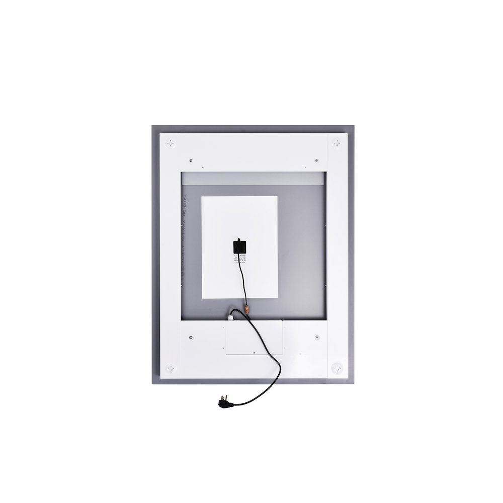 Abril Rectangular 32x40in Matte White Integrated LED Mirror. Picture 4