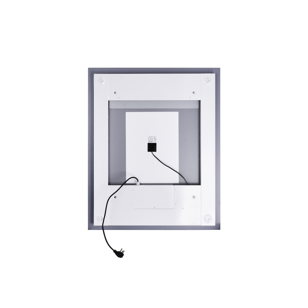 Abril Square 36x36in Matte White Integrated LED Mirror. Picture 3