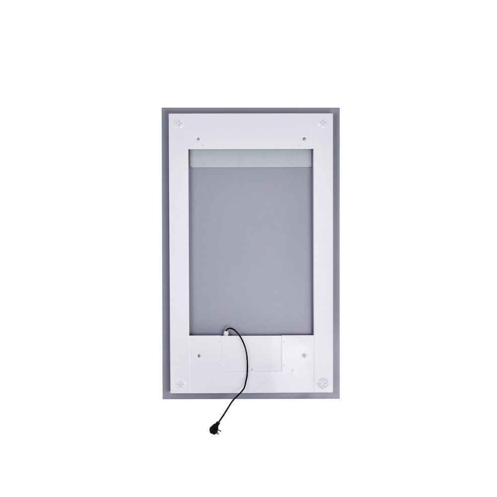 Abigail Rectangular 30x49in Matte White Integrated LED Mirror. Picture 5