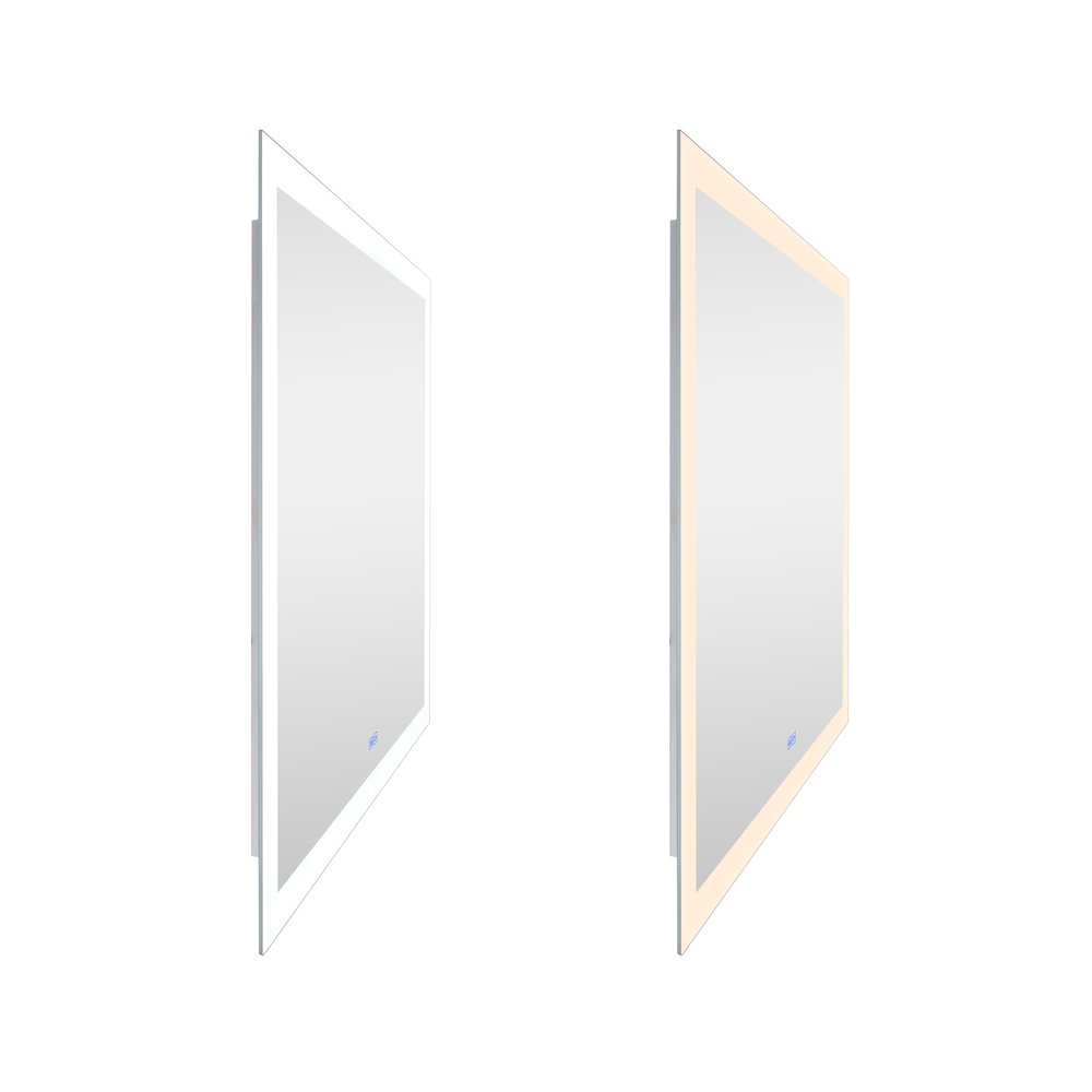 Abigail Square 36x36in Matte White Integrated LED Mirror. Picture 4