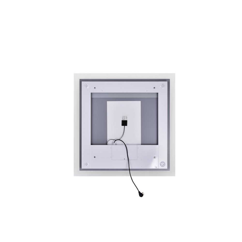 Abigail Square 36x36in Matte White Integrated LED Mirror. Picture 5