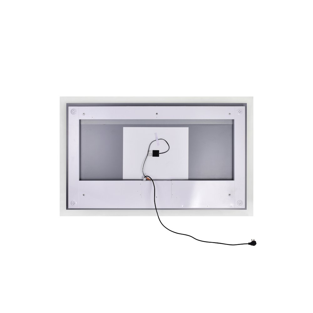 Abigail Rectangular 58x36in Matte White Integrated LED Mirror. Picture 4