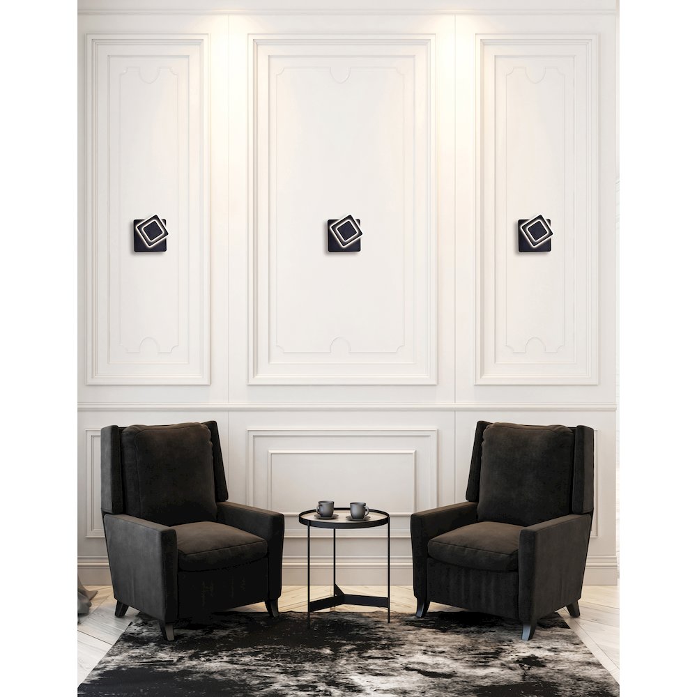Private I LED Sconce With Matte Black Finish. Picture 6