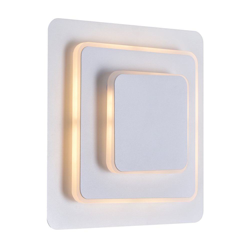 Private I LED Sconce With Matte White Finish. Picture 1