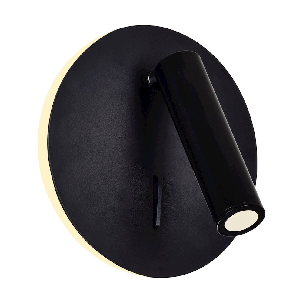 Private I LED Sconce With Matte Black Finish. Picture 1