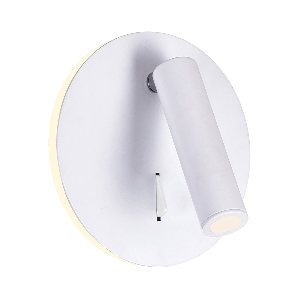 Private I LED Sconce With Matte White Finish. Picture 1