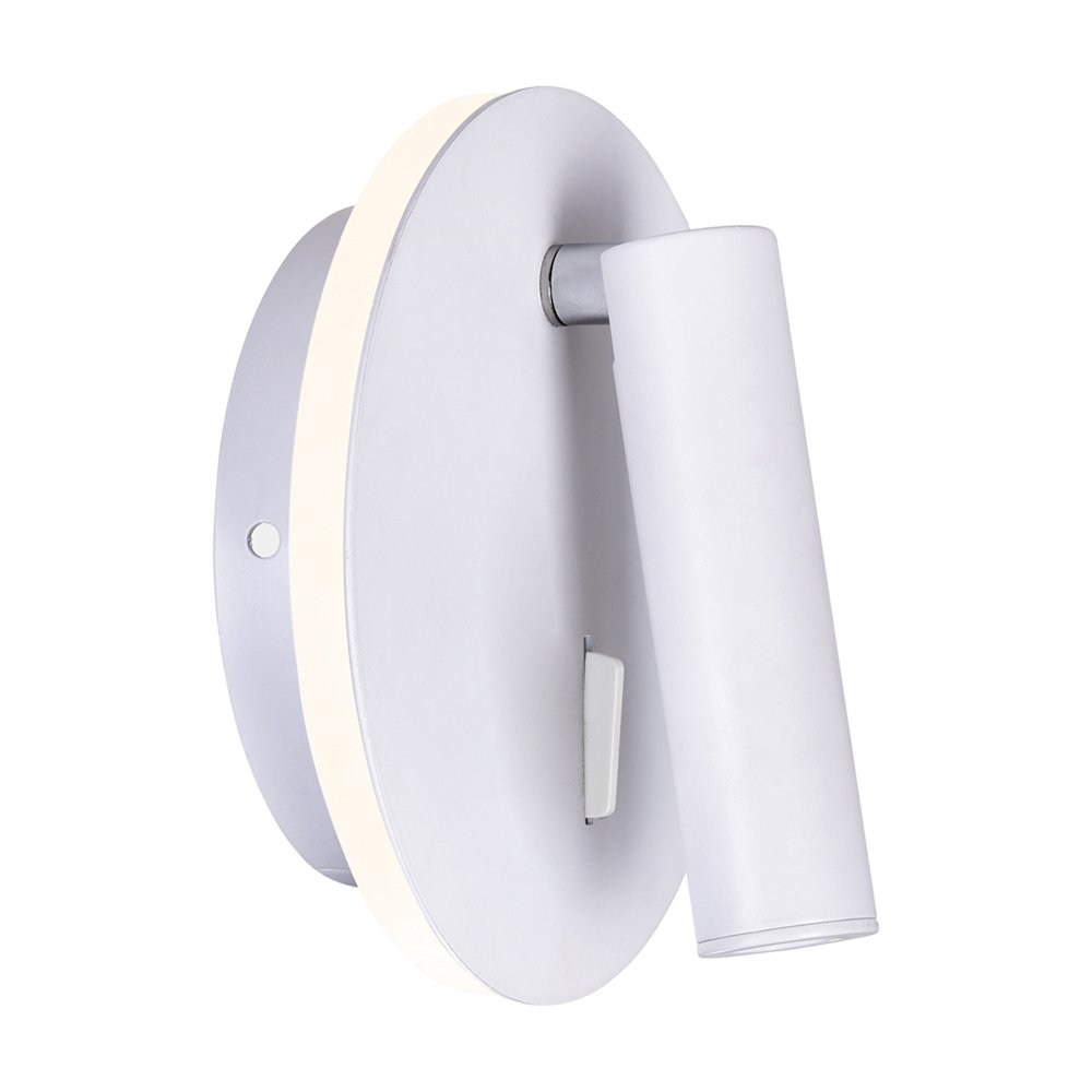 Private I LED Sconce With Matte White Finish. Picture 4