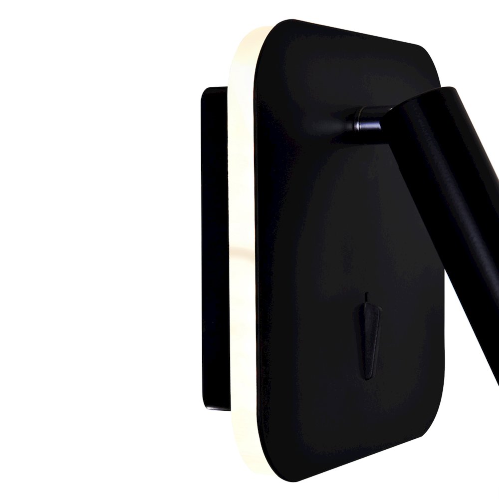 Private I LED Sconce With Matte Black Finish. Picture 2