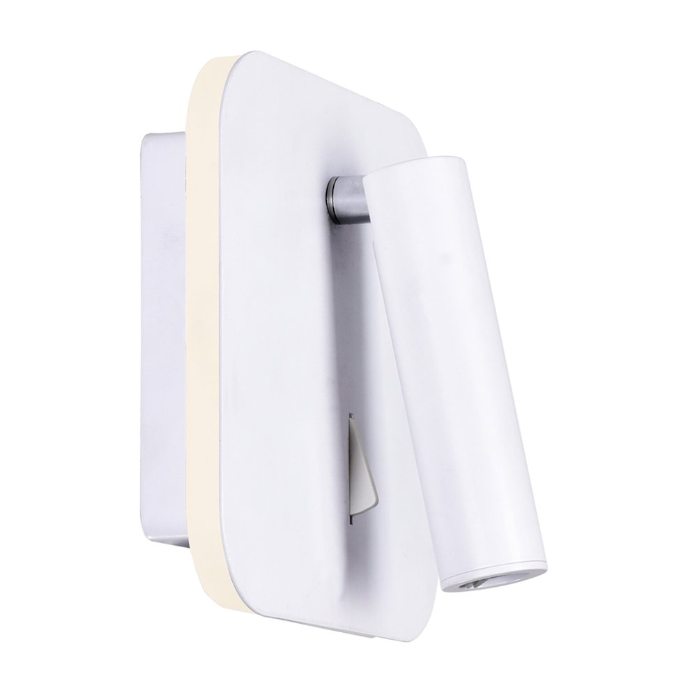 Private I LED Sconce With Matte White Finish. Picture 2