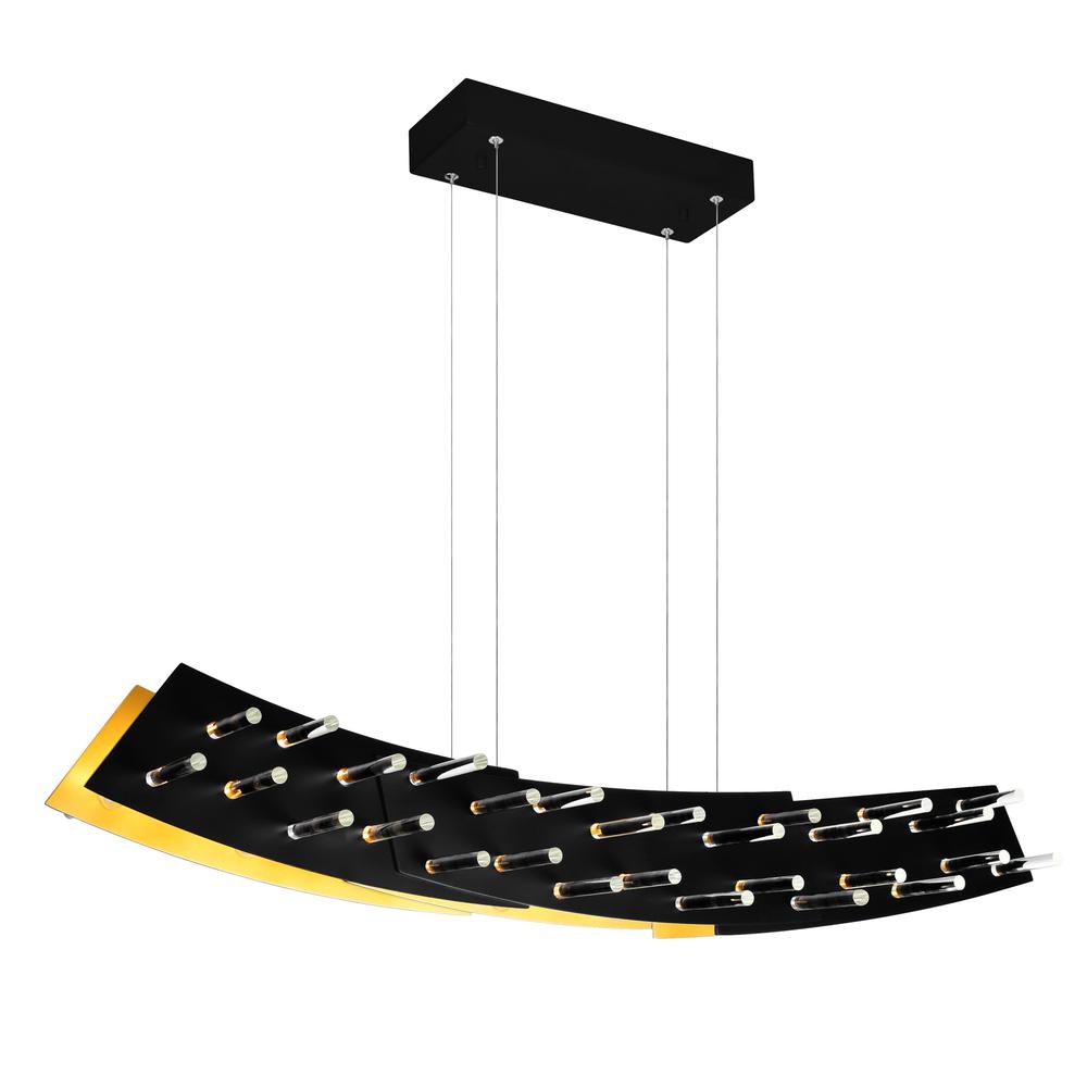 Gondola LED Chandelier With Black Finish. Picture 2