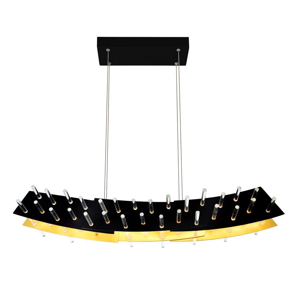 Gondola LED Chandelier With Black Finish. Picture 1