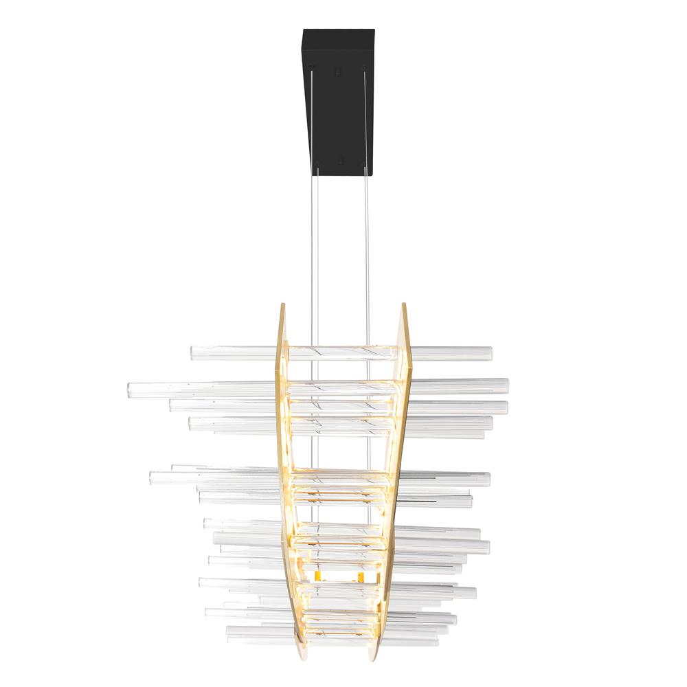 Gondola LED Chandelier With Black Finish. Picture 3