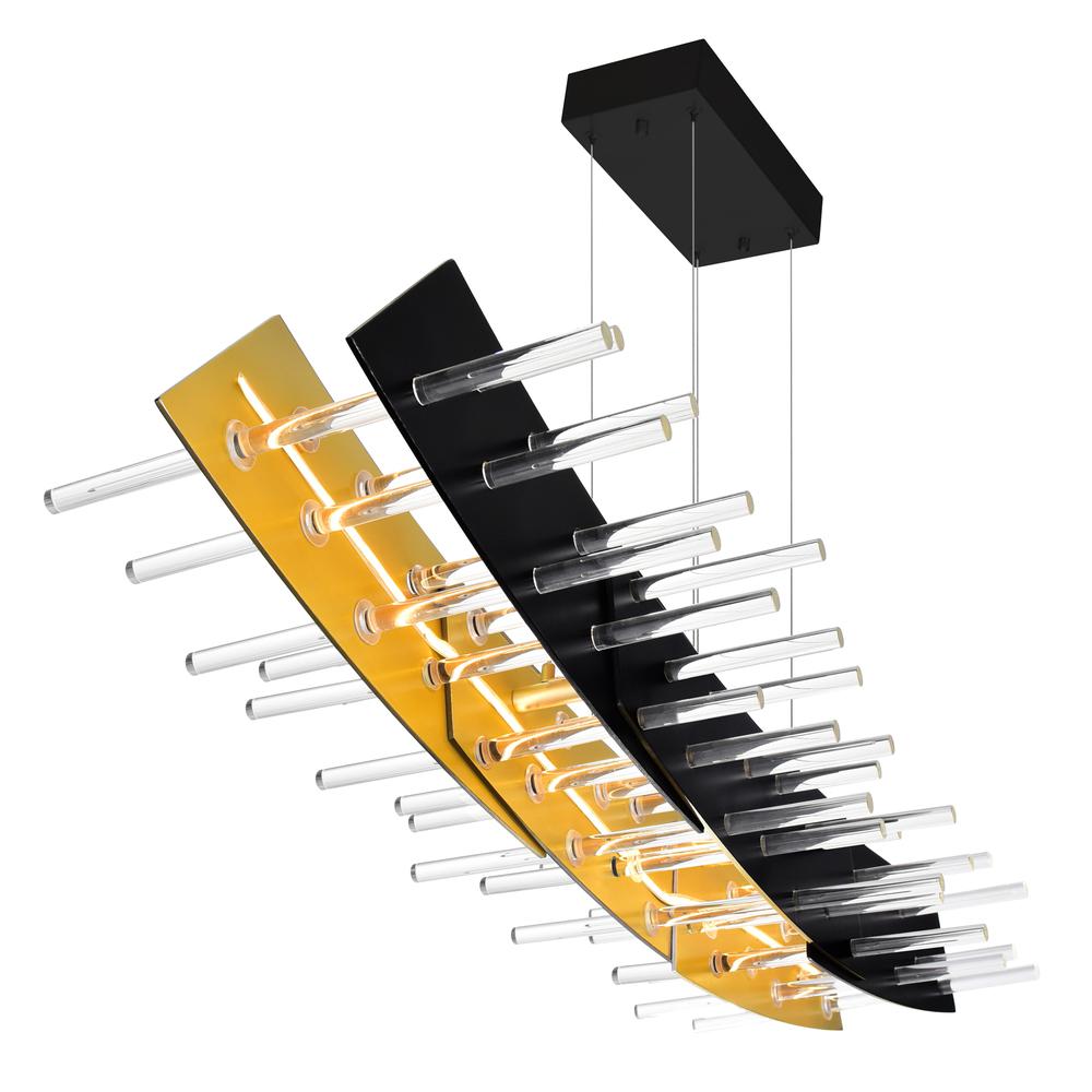 Gondola LED Chandelier With Black Finish. Picture 5