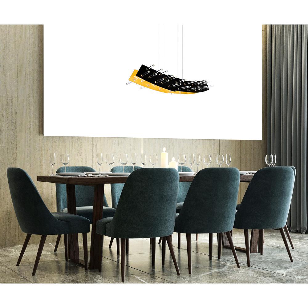 Gondola LED Chandelier With Black Finish. Picture 6