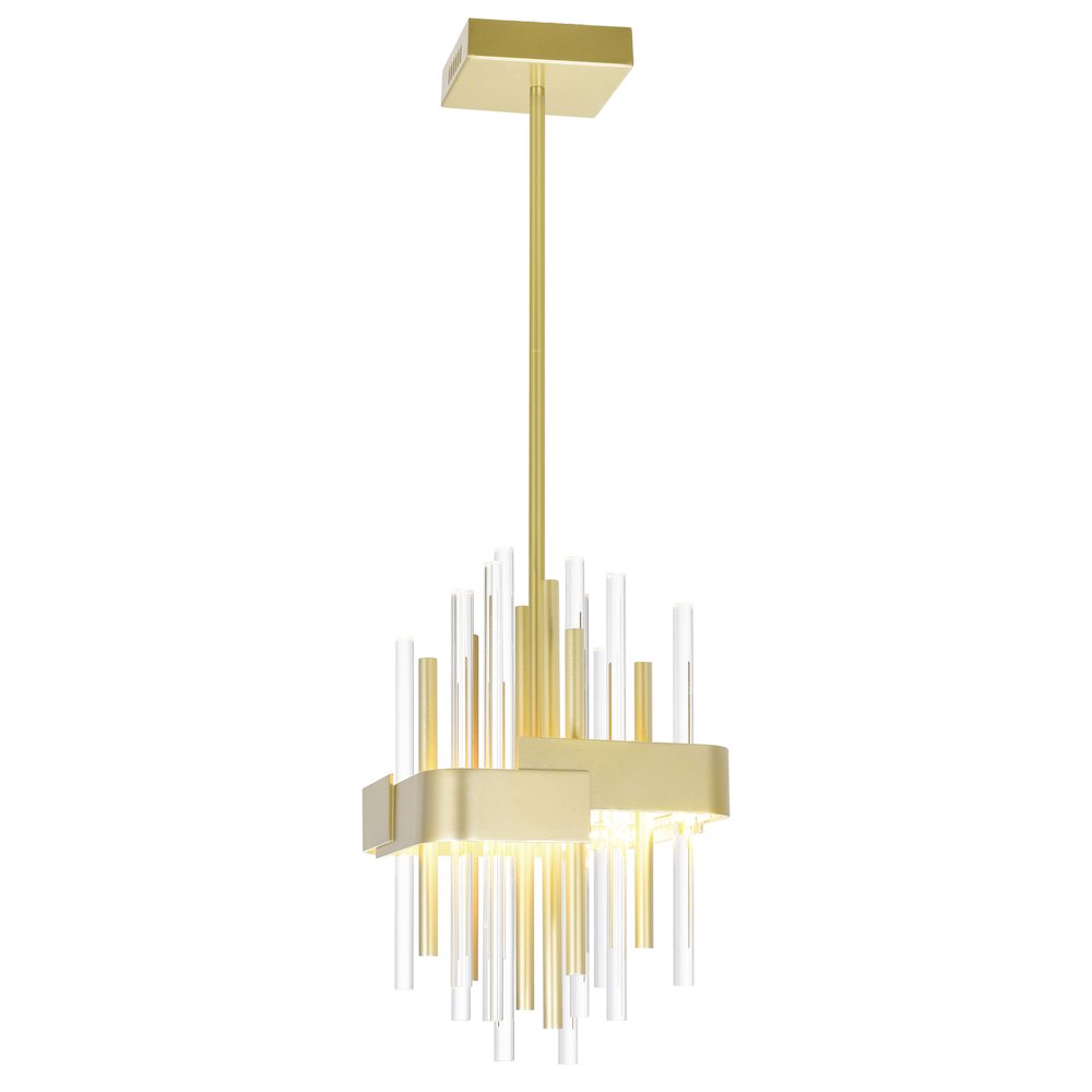 Millipede 8 in LED Satin Gold Mini Pendant. Picture 1