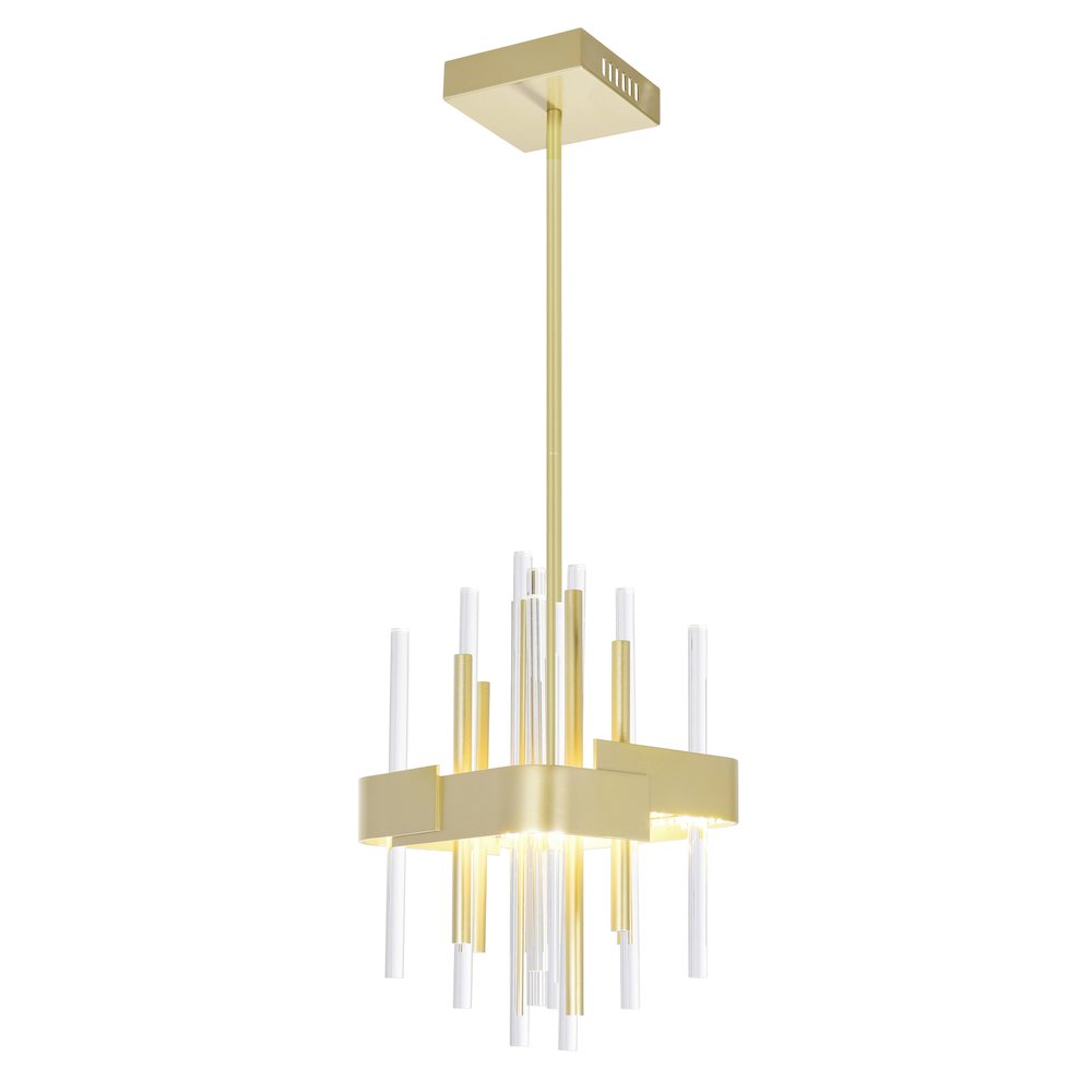 Millipede 8 in LED Satin Gold Mini Pendant. Picture 2