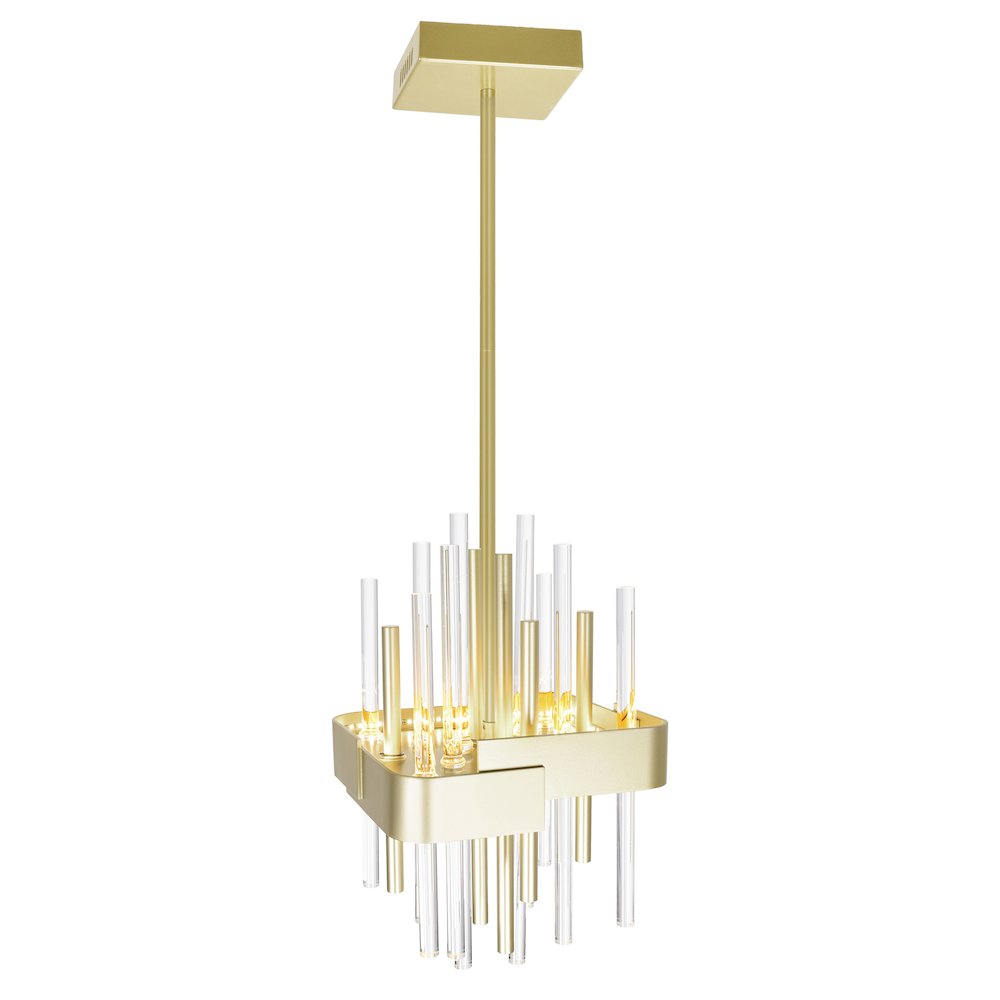 Millipede 8 in LED Satin Gold Mini Pendant. Picture 4