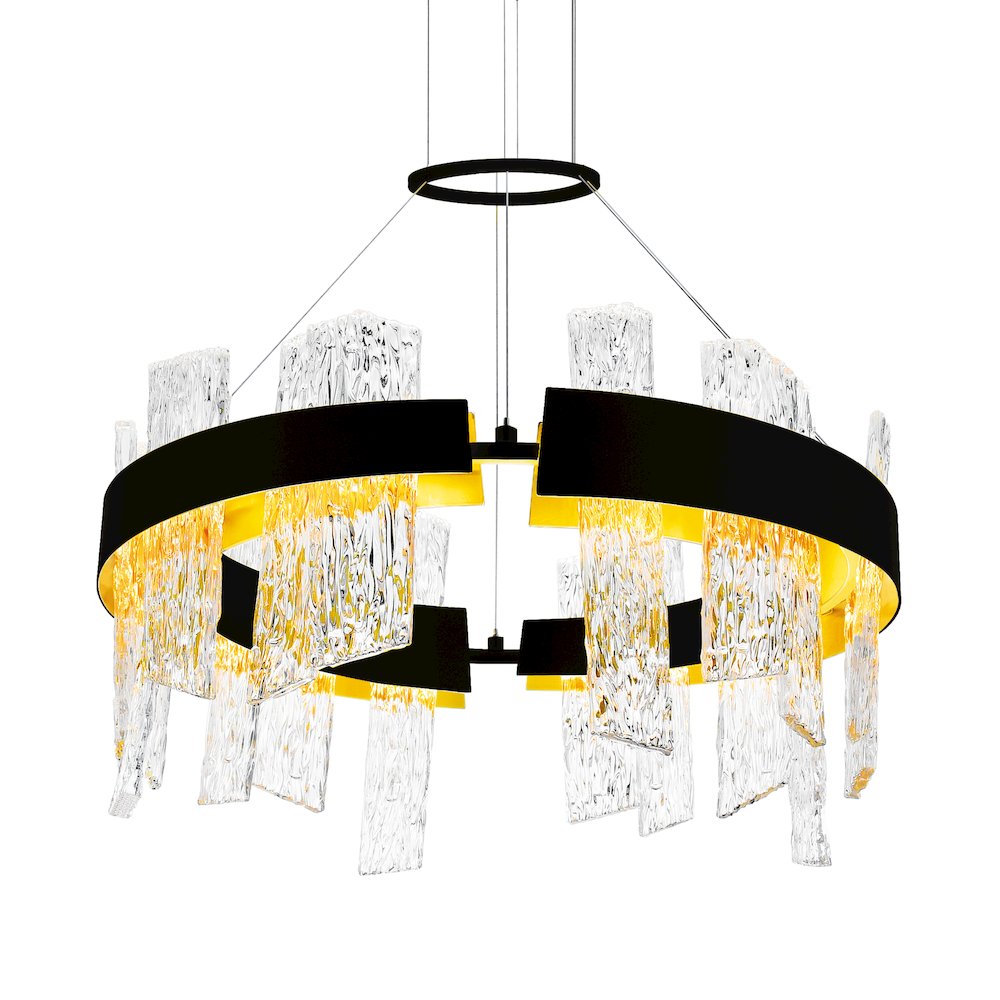 Guadiana 24 in LED Black Chandelier. Picture 2