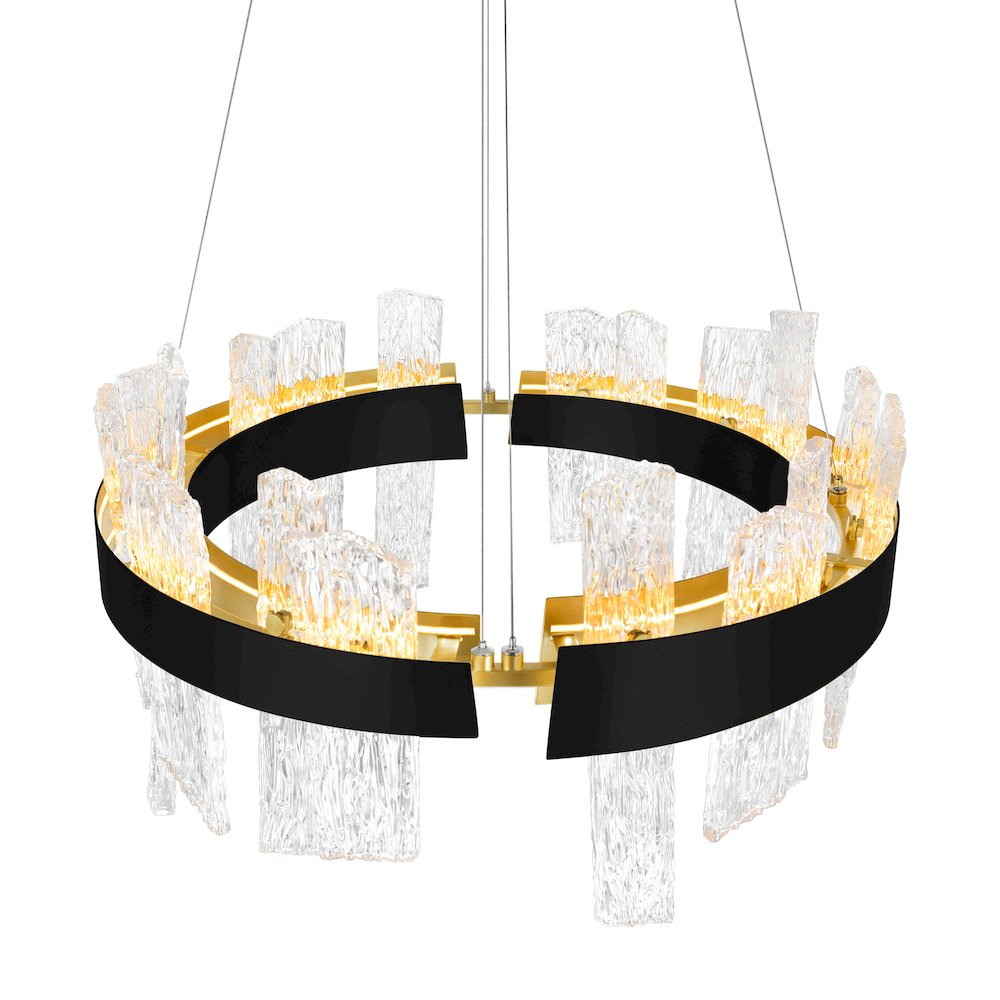 Guadiana 24 in LED Black Chandelier. Picture 3