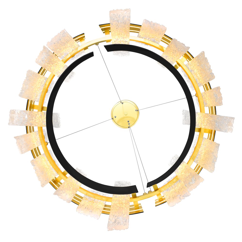 Guadiana 24 in LED Black Chandelier. Picture 4