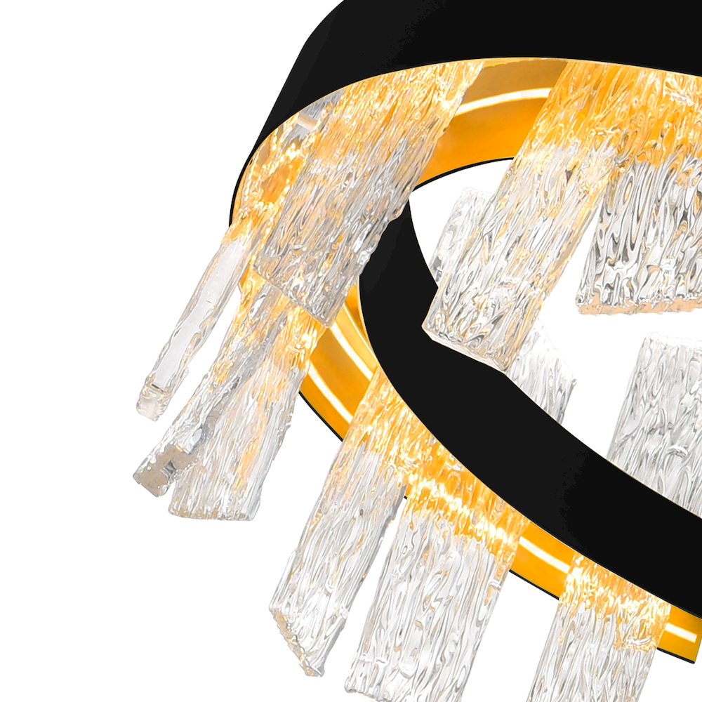 Guadiana 24 in LED Black Chandelier. Picture 5