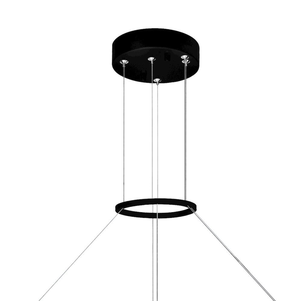 Guadiana 24 in LED Black Chandelier. Picture 6