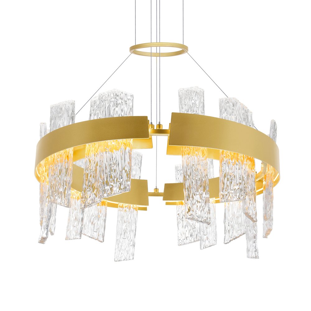 Guadiana 24 in LED Satin Gold Chandelier. Picture 2