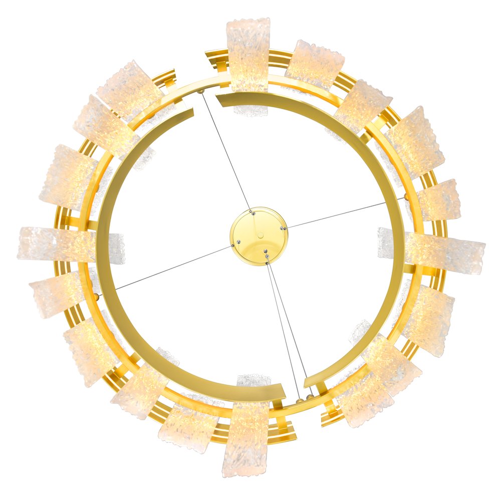 Guadiana 24 in LED Satin Gold Chandelier. Picture 4