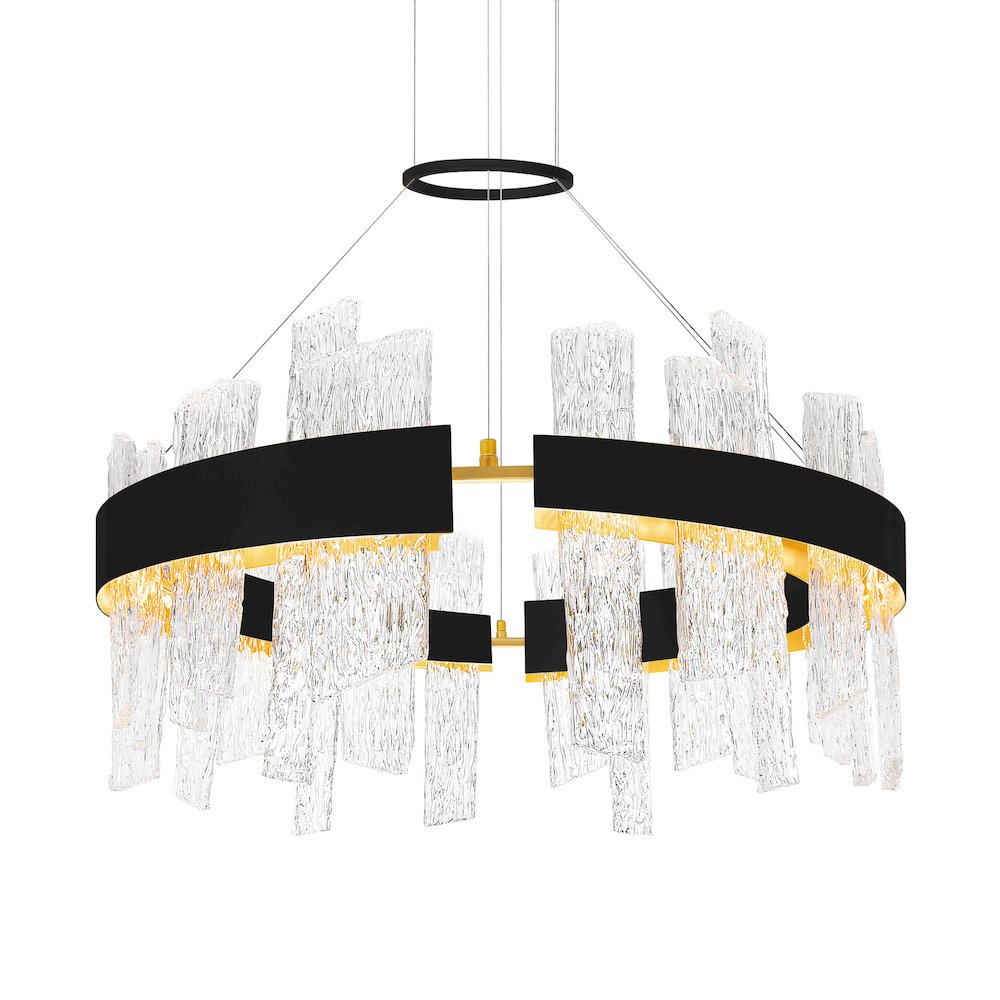 Guadiana 32 in LED Black Chandelier. Picture 2
