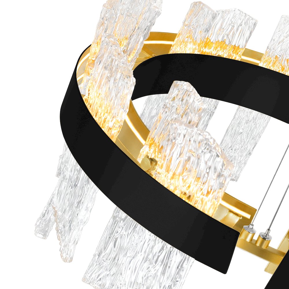 Guadiana 32 in LED Black Chandelier. Picture 3