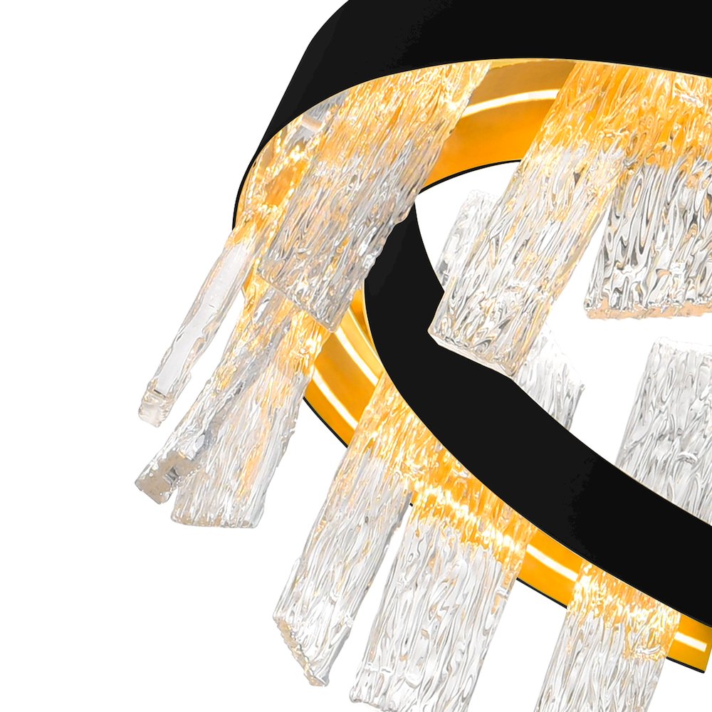 Guadiana 32 in LED Black Chandelier. Picture 5