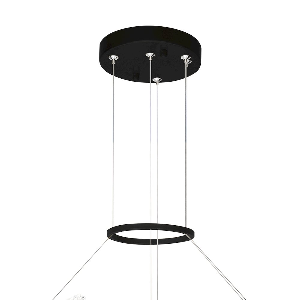 Guadiana 32 in LED Black Chandelier. Picture 6