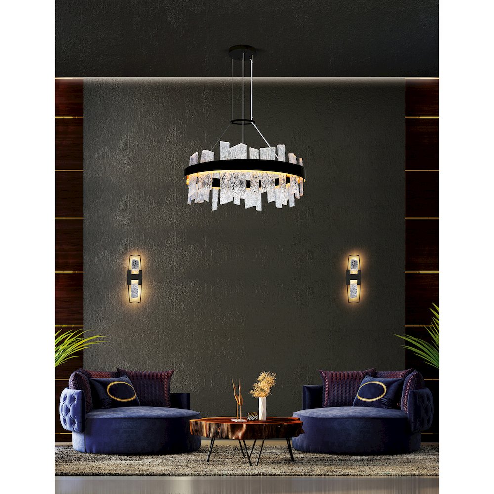 Guadiana 32 in LED Black Chandelier. Picture 8