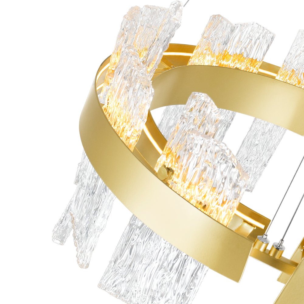 Guadiana 32 in LED Satin Gold Chandelier. Picture 3