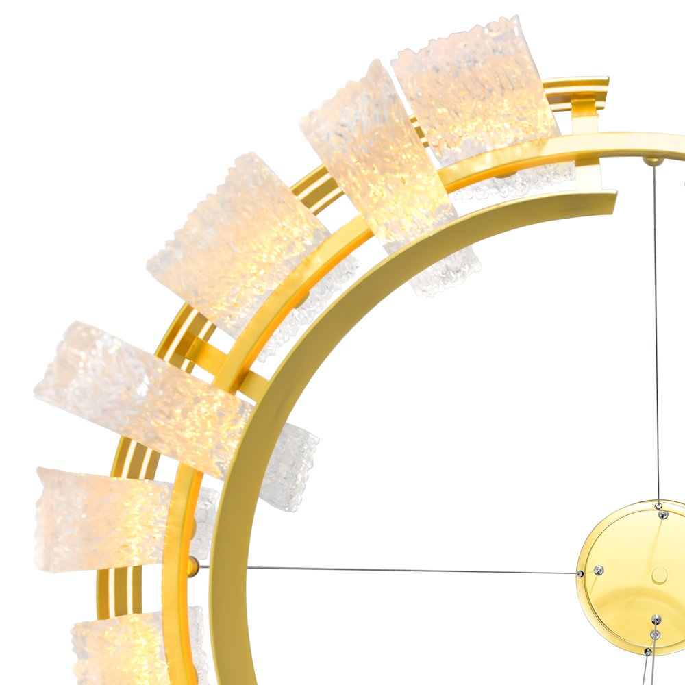 Guadiana 32 in LED Satin Gold Chandelier. Picture 4