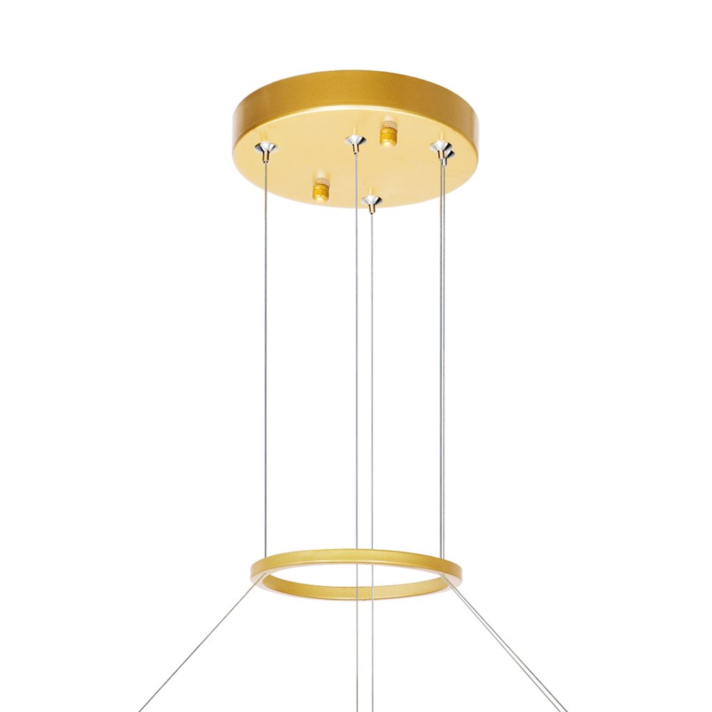 Guadiana 32 in LED Satin Gold Chandelier. Picture 6