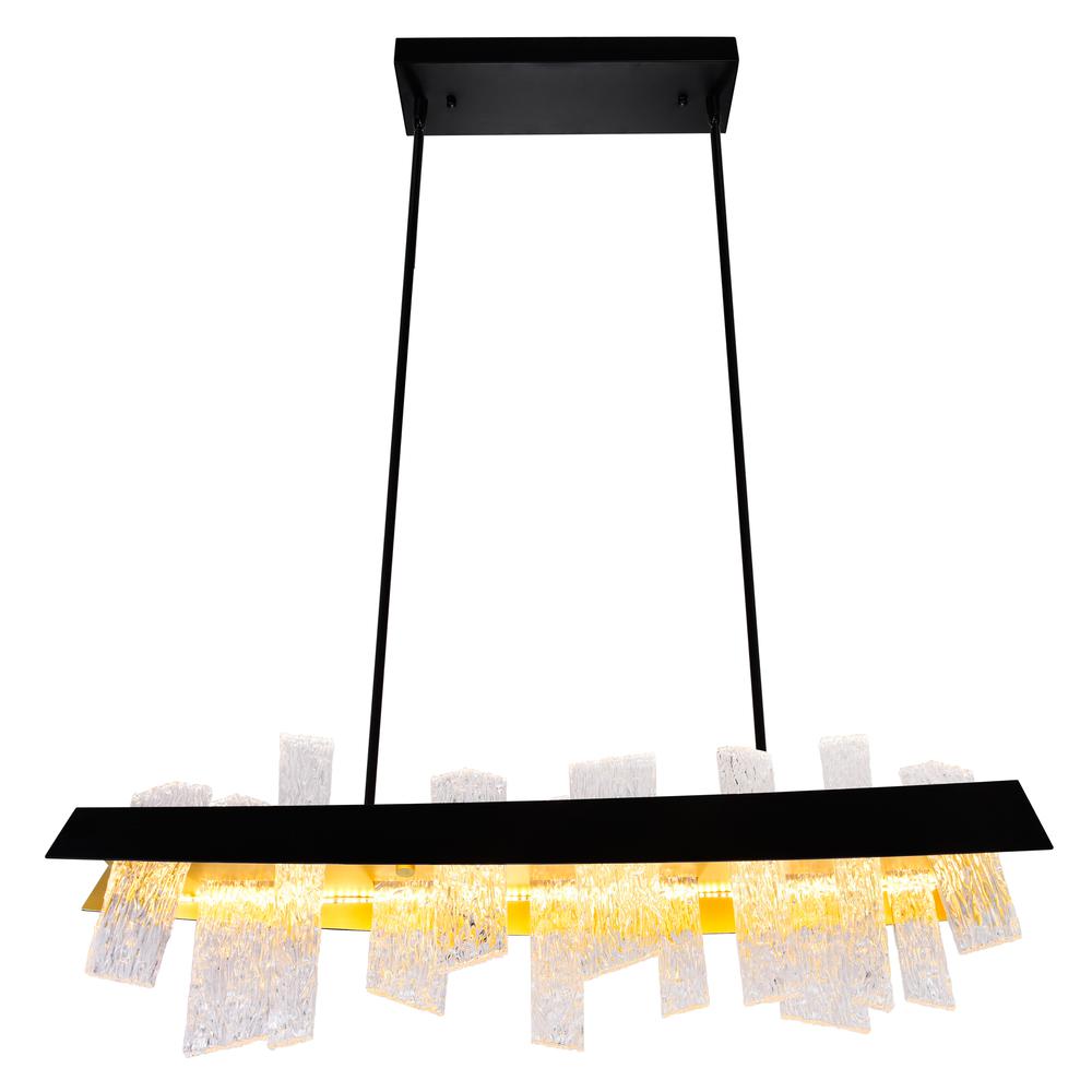 Guadiana 39 in LED Black Chandelier. Picture 1