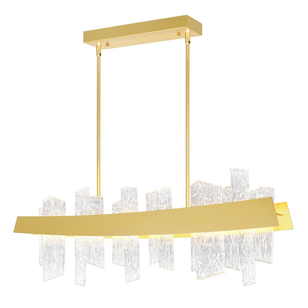 Guadiana 39 in LED Satin Gold Chandelier. Picture 2
