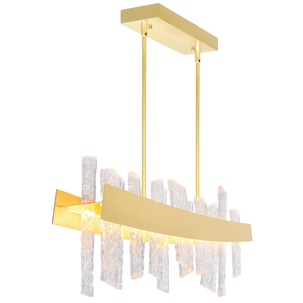 Guadiana 39 in LED Satin Gold Chandelier. Picture 3