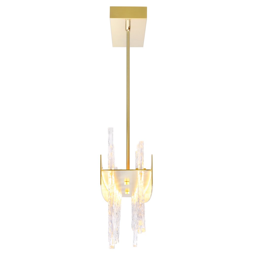Guadiana 39 in LED Satin Gold Chandelier. Picture 4