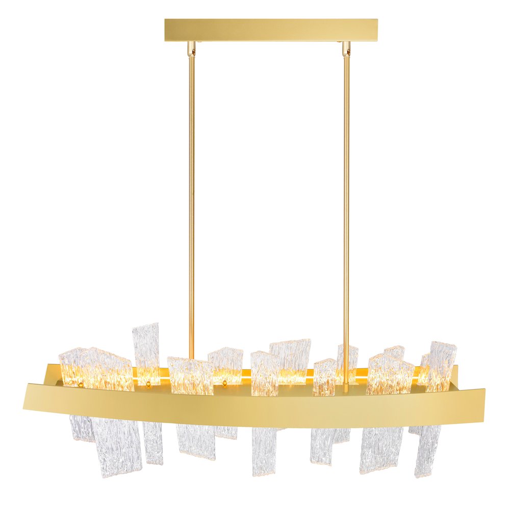 Guadiana 39 in LED Satin Gold Chandelier. Picture 5