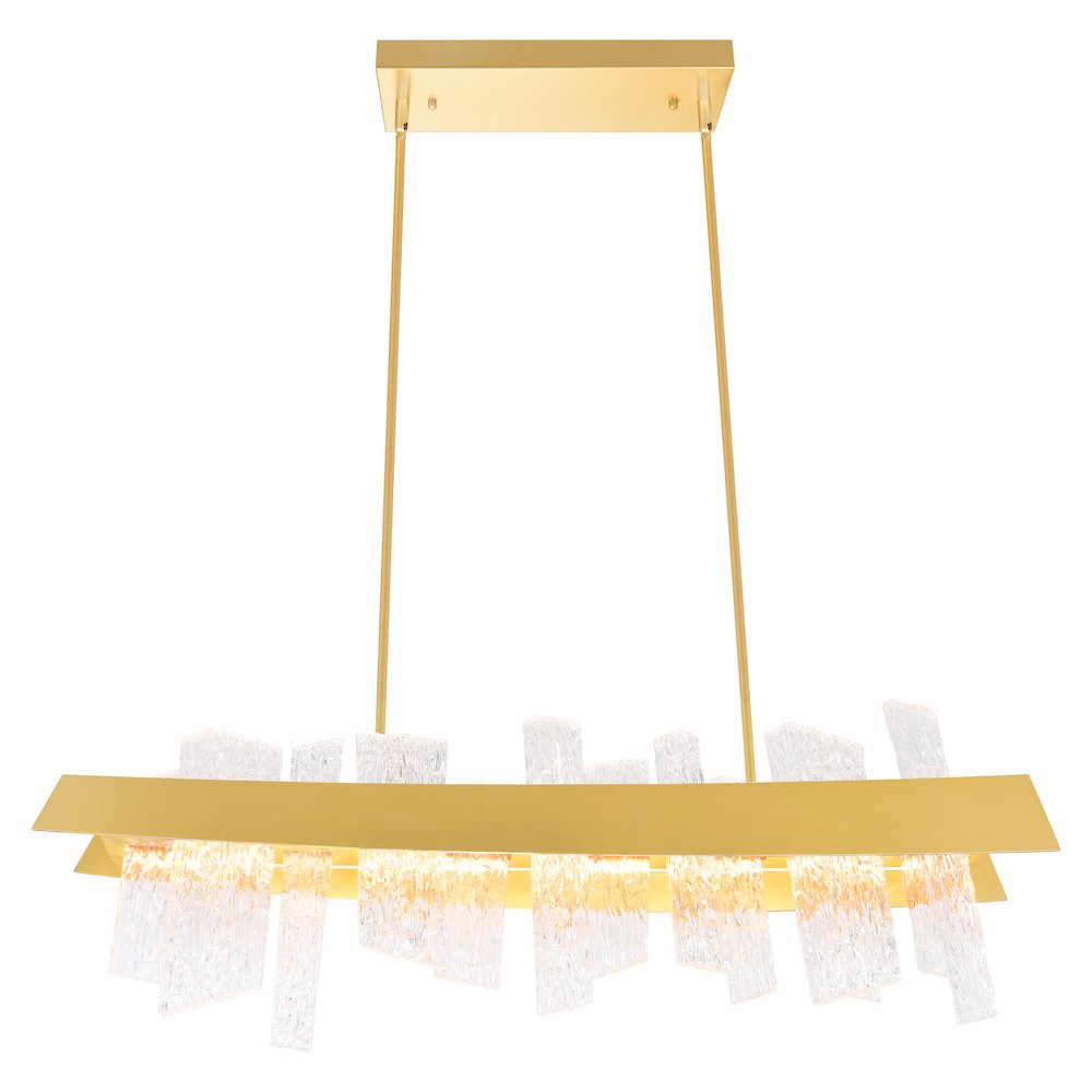 Guadiana 39 in LED Satin Gold Chandelier. Picture 6