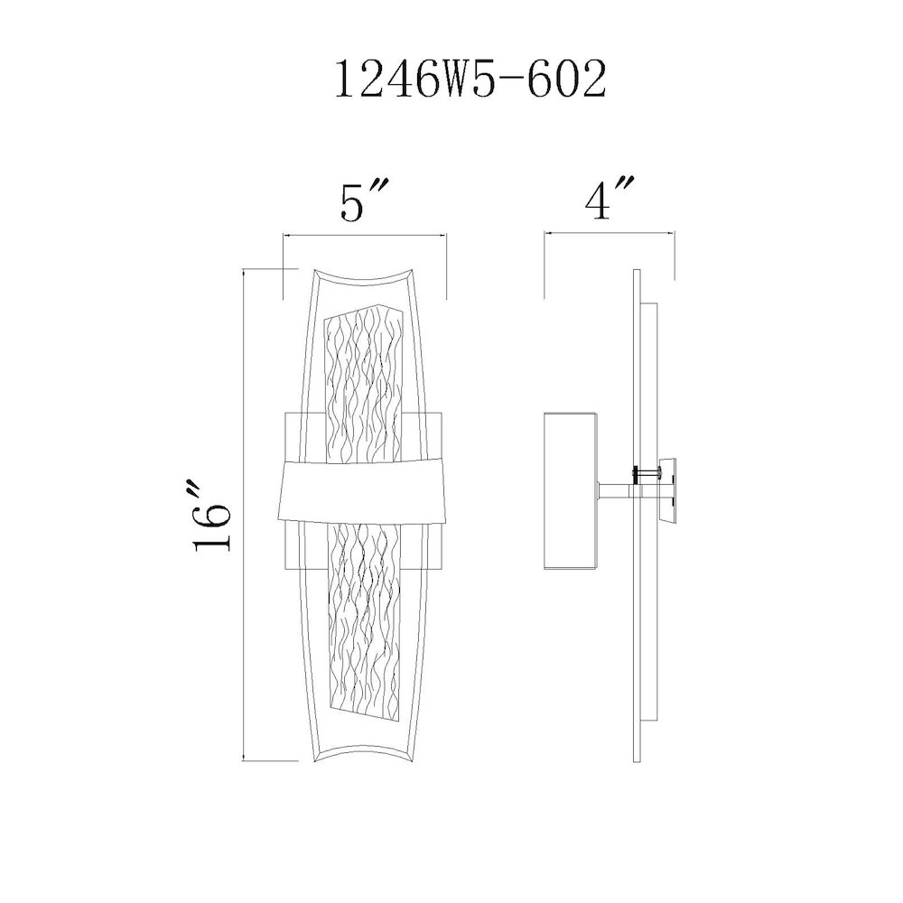 Guadiana 5 in LED Satin Gold Wall Sconce. Picture 3