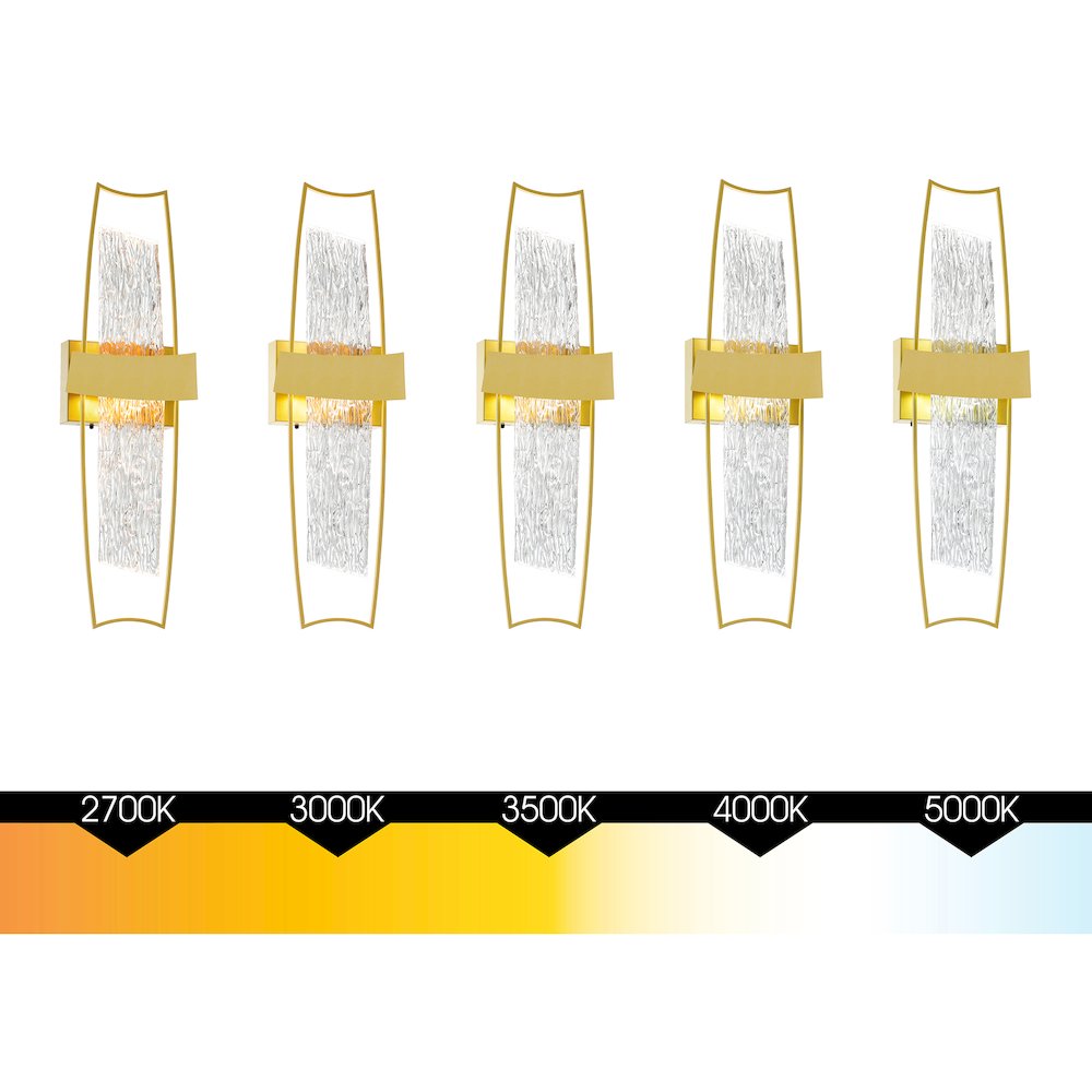 Guadiana Integrated LED Satin Gold Wall Light. Picture 6