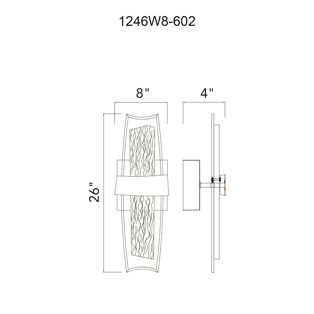 Guadiana Integrated LED Satin Gold Wall Light. Picture 7