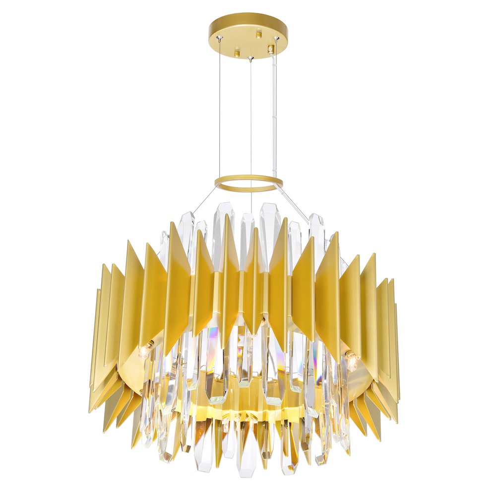 Cityscape 12 Light Chandelier With Satin Gold Finish. Picture 3